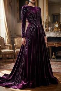 Robe de soirée haut de gamme en cristal bordeaux, ornée de perles, robe de mariée de luxe, OEM ODM, approvisionnement en gros - Product Image 2
