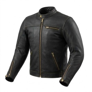 Rugged Retro <b>Long</b> Canvas Thin <b>Leather</b> Vintage Biker <b>Jacket</b> for Men Waterproof Breathable Motorbike Cafe Racer Gear USA Wholesale - Product Image 2