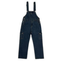 Salopette en jean ample pour homme, style vintage, avec poches contrastantes, ajustable, coupe décontractée, pour le travail