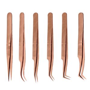 Meilleure vente pince à épiler d'extension de cils en acier inoxydable de couleur personnalisée pince à épiler à volume extensible à pointe pointue - Product Image 5