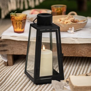 LED <b>Lantern</b> Pine Wood Metal Frame Remote Control Wholesale India - Product Image 2