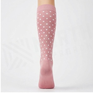 North Approach <b>Knee</b> <b>High</b> <b>Socks</b> Pink Polka Dot Pattern Breathable Spandex Polyester Adult Casual Spring Season - Product Image 2