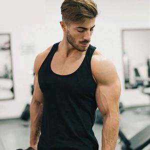 Hot Selling Unisex Custom <b>Gym</b> Singlet <b>Vest</b> Plain Cotton Workout Tank Tops <b>Men</b> High Bodybuilding <b>Gym</b> Fitness Stringer Training - Product Image 6