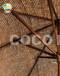 Parasol de plage et de jardin COCO HITECH en fibre de coco naturelle écologique, diamètre 280 cm, fabriqué au Vietnam - Product Image 6
