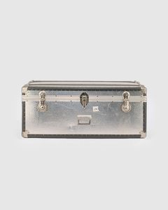 Stackable Rectangular Metal Storage <b>Boxes</b> with Buckle Closure in Gold Finish for Minimalist Home Organization - Product Image 4