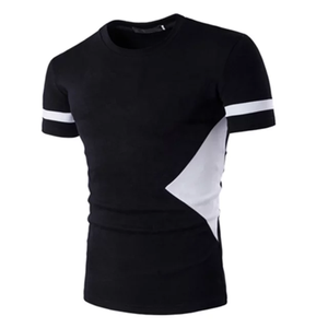 T-shirts de sport pour hommes 100 % coton de haute qualité, entièrement personnalisables, à manches courtes, col rond, anti-boulochage, coupe ajustée pour musclés, 180g - Product Image 2