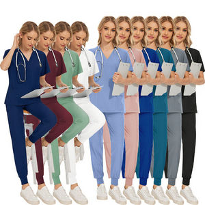 Uniformes de hospital para niñas con logotipo personalizado, traje de fregado de enfermera de manga larga, ropa de trabajo elástica, precio de fábrica, accesorio de enfermera médica, uniformes - Product Image 6