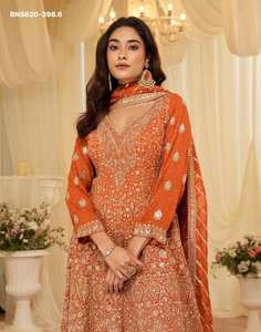 Colección Premium de Colores Increíbles: Traje Salwar de Georgette de Diseño con Bordado Seroski Zarkan, Proveedor de India - Product Image 6