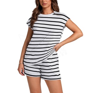 ชุดกีฬาสองชิ้นผ้าแคนวาสเนื้อผ้าฝ้าย 100% สำหรับผู้หญิง แบบขายส่งและสั่งทำได้ - Product Image 2