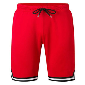 Shorts Bermuda en coton rouge pour homme, style décontracté, avec cordon de serrage à la taille et poches, 100% coton French Terry. - Product Image 3