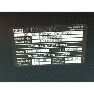 ระบบควบคุมมอเตอร์ไฟฟ้ากระแสตรง Automotion LC4AO1010, ATS, Sub - อุปกรณ์และอะไหล่เซมิคอนดักเตอร์ระดับโลกที่เชื่อถือได้ - Product Image 6