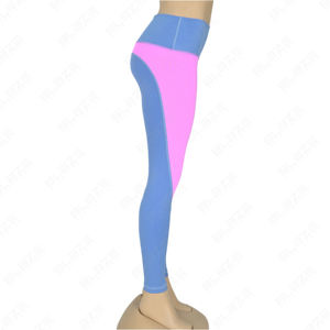 Leggings de yoga taille élastique OEM Vente en gros Pantalon de yoga léger sans couture Leggings à taille haute respirants à panneau de contraste - Product Image 5