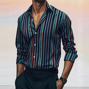 Autumn Mesh Jacquard Long Sleeved <b>Shirt</b> Men Fashion Casual Social Sexy Perspective <b>Shirts</b> Streetwear <b>Party</b> <b>Shirt</b> Slim Fit Forma - Product Image 4