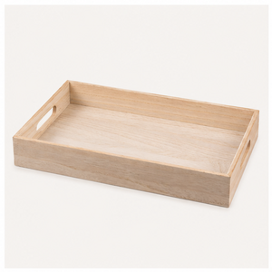 Wholesale Eco-Friendly Unfinished Natural <b>Pine</b> Wood Serving Tray With Cutout Handles Rustic Rectangular Decorative Wooden Tray - Product Image 1