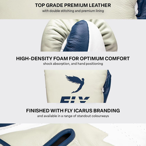 ถุงมือชกมวยแบบผูกเชือก รุ่นพรีเมียม Fly X LINE หนังวัวแท้ สวมใส่สบายเป็นพิเศษ เหมาะสำหรับการต่อสู้ระดับมืออาชีพ การฝึกซ้อม และการฝึกซ้อมแบบสปาร์ริง ระบายอากาศได้ดี - Product Image 5