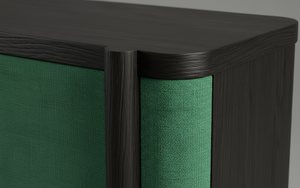 Aparador Moderno de 2 Puertas de Roble Macizo para Sala de Estar, Ecológico, Resistente al Agua, Diseño Minimalista - Product Image 5