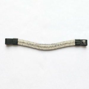 Personnalisé 5 rangées de cristaux brillants pierres diamantes bande de front de cheval en cuir décoratif en plein épi sur la taille commande en gros - Product Image 2