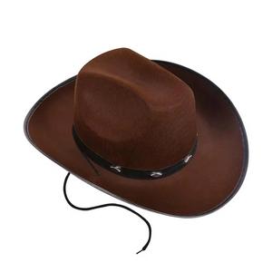 Chapeaux de cowboy en cuir fendu sur mesure pour hommes, vente en gros, meilleur chapeau de cowboy en cuir pour hommes, bande de cuir avec œillets en laiton - Product Image 4