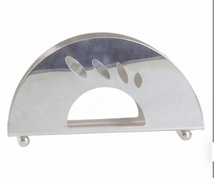 Porta Servilletas Metálico de Primera Calidad, Acero Inoxidable con Acabado Pulido Espejo, Artículo Elegante Perfecto para Decoración de Cocina y Vajilla - Product Image 1