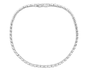 Pulsera de Cadena Geométrica con Diamantes de Corte Esmeralda, Chapada en Rodio, Estilo Clásico, Joyería de Moda para Mujer - Product Image 1
