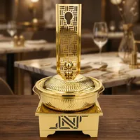 Bol chauffe-plat de luxe en acier inoxydable poli avec couvercle, pour buffet, service et décoration, idéal pour restaurants et hôtels