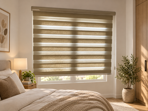 EX10 Super Zebra Blind Dual Strip Blackout Electric <b>Window</b> <b>Shade</b> Modern Minimalist Roller Plain Sliding <b>Window</b> Waterproof - Product Image 1