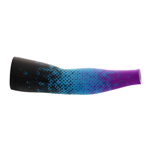 Manchons de cyclisme dégradé bleu-violet anti-UV unisexe adulte en Spandex et Polyester sans couture - Product Image 3
