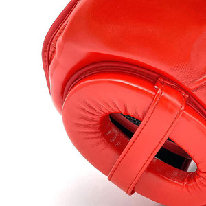 Boxing Head Guard PU Leather Black White Adjustable <b>Hook</b> & Loop Closure Protective Gear for Children Unisex Universal Use - Product Image 3