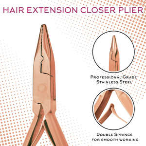 Kit d'outils professionnels de haute qualité pour extensions de cheveux, couleur or, logo personnalisé, acier inoxydable de qualité chirurgicale - Product Image 2