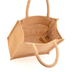 Jute <b>Lunch</b> <b>Tote</b> <b>Bag</b> Reusable Canvas Shopping <b>Bag</b> with Handle Eco Friendly Grocery Gift <b>Bag</b> for Daily Carry and Travel Use - Product Image 2