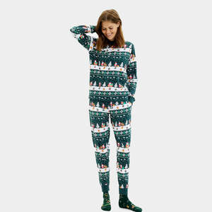 Christmas Tracksuit Set <b>Womens</b> Custom Printed <b>Long</b> Sleeve <b>Top</b> Matching Pants Cozy Winter Pajamas Loungewear Festive Winter Set - Product Image 4