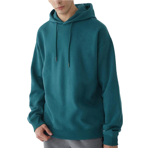 เสื้อฮู้ดแฟชั่นผู้ชาย หนัก 500 กรัม รุ่นใหม่สำหรับฤดูใบไม้ร่วงและฤดูหนาว สีพื้นเรียบง่าย ทรงหลวม ใส่ได้ทั้งชายและหญิง ไม่มีเชือกผูก - Product Image 2