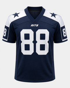 เสื้อฟุตบอลอเมริกัน RITS สำหรับผู้ชาย คอกลม แขนสั้น เบอร์ 88 ชุดทีม ระบายเหงื่อ ป้องกันแบคทีเรีย สายปรับได้ - Product Image 3