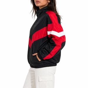 Women Custom Color Block Windbreaker <b>Jacket</b> Casual <b>Zip</b> <b>Up</b> Streetwear Outdoor OEM Manufacturer Everyday Wear <b>Jacket</b> For Women - Product Image 3