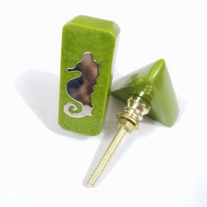 Opaque Black Resin Door Knobs with Metallic Fish for Kids Cute, Durable & Easy to Install Furniture <b>Hardware</b> Handles & Knobs - Product Image 3