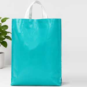 Bolsas de Mano Plegables de Plástico PE Reciclable con Logotipo Personalizado y Cierre Personalizado para Envasado de Comercios Minoristas y Supermercados - Product Image 5