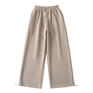 Pantalon de survêtement large pour homme, taille élastique avec cordon de serrage, décontracté, en coton et élasthanne de poids moyen, idéal pour l'automne - Product Image 4