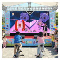 Logiciel interactif pour café pour enfants Awesome Island Bike Friends, avec projection par capteur et écran LED personnalisable