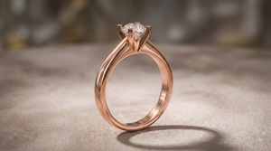 Anillo Solitario Clásico con Cabeza de Tulipán de 0.50 CTS, Anillo de Compromiso de Oro Amarillo de 18K con Diamante Redondo Cultivado en Laboratorio, Joyería Personalizada OEM - Product Image 3