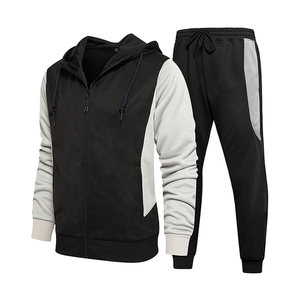 Conjunto Deportivo Unisex 2 en 1 de Alta Calidad, Informal, Transpirable, de Spandex/Algodón, con Sudadera con Cremallera Completa y Pantalones Deportivos - Product Image 6