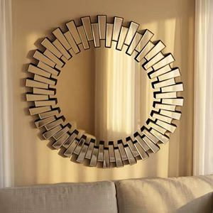Modern <b>Round</b> Sunburst Handmade Contemporary Decorative <b>Wall</b> <b>Mirror</b> for Living Room Bedroom Home Decoration From REHMAN CRAFT - Product Image 2