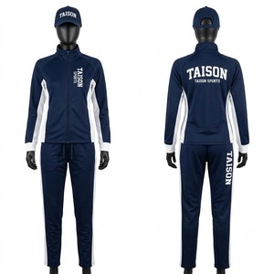 Conjunto Deportivo de Netball Ecológico de Poliéster Premium de 300 GSM, Chaqueta y Pantalones que Absorben la Humedad, con Logotipo Bordado Personalizado - Product Image 1