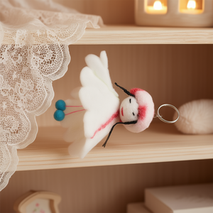 Princess Felt Woolen Key <b>Ring</b> Elegant Plush Key Chain for Displaying Your Keys - Product Image 3