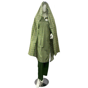 Ensemble 3 pièces tendance pour femme : Salwar brodé pakistanais en tissu lawn, confortable pour l'été, idéal pour les fêtes - Product Image 1