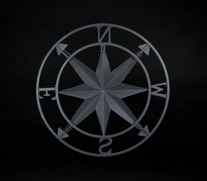 Nautical Zinc Finished Metal <b>Compass</b> Rose Wall Hanging for Indoor Outdoor Decor <b>Vintage</b> Maritime Wall Art - Product Image 5