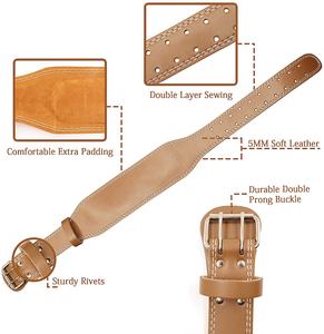 Nuevo Diseño, Última Moda, Cinturones de Gimnasio de Cuero Genuino para Entrenamiento de Fitness, Equipo de Levantamiento de Pesas, Precio Económico, OEM - Product Image 4
