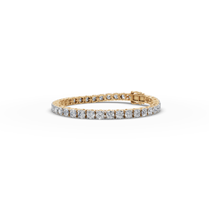 Pulsera de Tenis Minimalista de Oro de 7 Pulgadas con Diamantes Cultivados en Laboratorio, Joyería de Moda Sostenible - Product Image 3