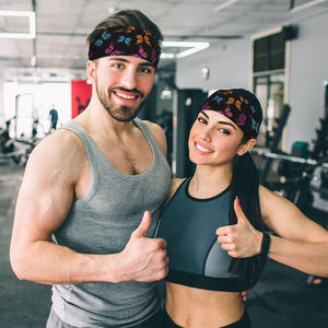 Bandeaux de sport d'été pour femmes, simples et ajustables, pour hommes, pour la course, absorbant la transpiration, élastiques, bandeaux de yoga unis - Product Image 6