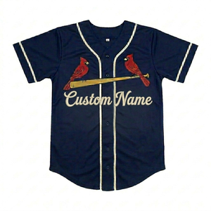 Uniforme Deportivo Personalizado con Logotipo, Jersey de Béisbol con Cierre de Botones, Manga Corta, Diseño Impreso para Rugby, Hockey sobre Hielo, Baloncesto, Fútbol - Product Image 1