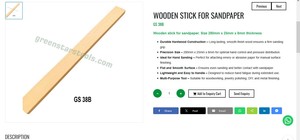 Support en bois pour bâtonnets de papier abrasif, outil manuel pour le polissage de bijoux, la finition des métaux et la fabrication de bijoux |   Numéro d'article GS-38B - Product Image 2